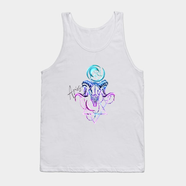 Aries Zodiac Tank Top by whittlealittle